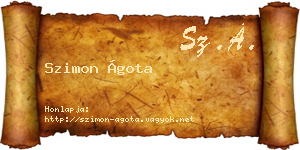 Szimon Ágota névjegykártya
